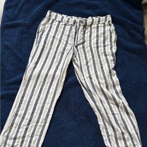 Per Se blue/Gray and White Striped women Pants